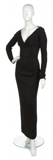 A Gianni Versace Black Lame Ev