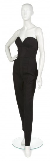 A Gianni Versace Black Wool Bu