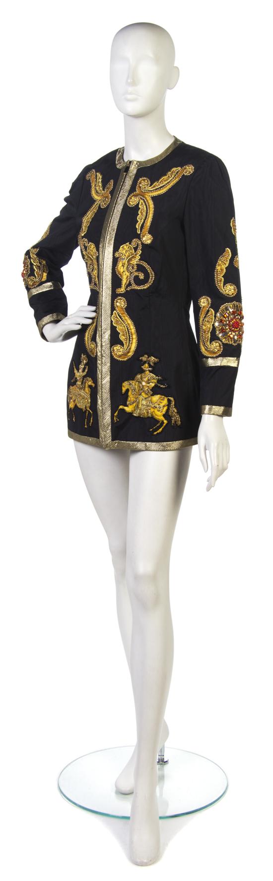 A Gianni Versace Rare Black Moire