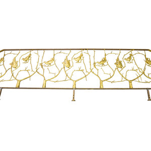 A Gilded Wrought Iron Railing