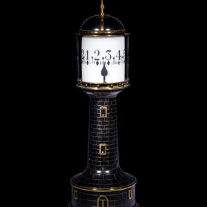 A Gilt and Patinated Lighthouse