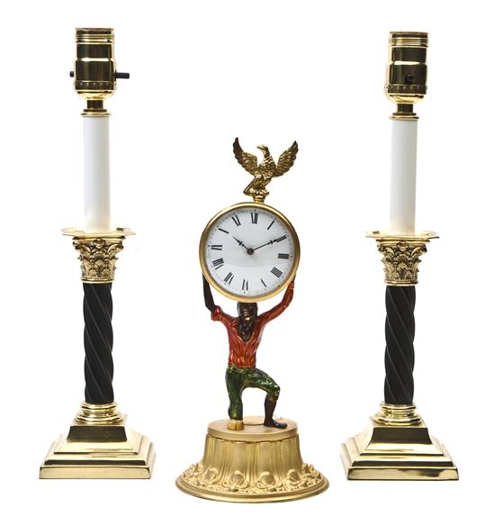 A Gilt and Polychrome Decorated