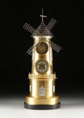 A GILT AND SILVERED BRONZE AUT