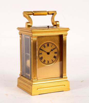 A gilt brass hour-repeat carriage