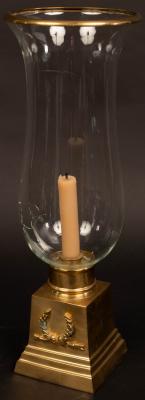 A gilt brass table light with