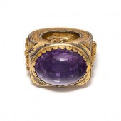A Gilt Bronze Amethyst-Inset P