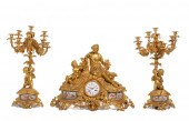 A GILT-BRONZE AND PORCELAIN MA