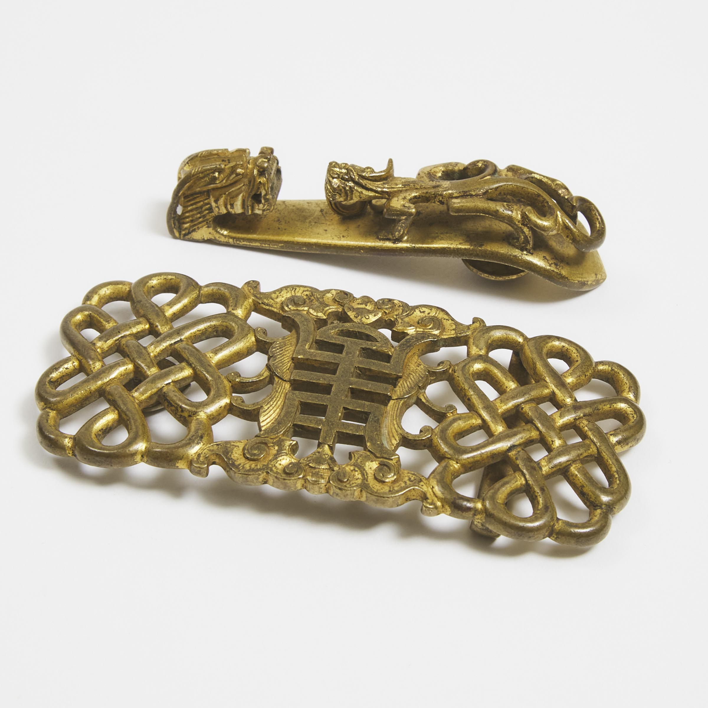 A Gilt Bronze Belt Buckle and