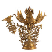 A GILT BRONZE BUDDHA CHAKRASAM