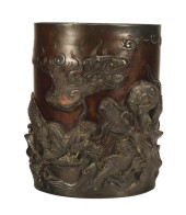A GILT-BRONZE CARVED 'DRAGON F