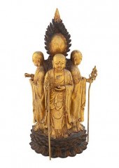 A GILT BRONZE CHINESE SCULPTUR