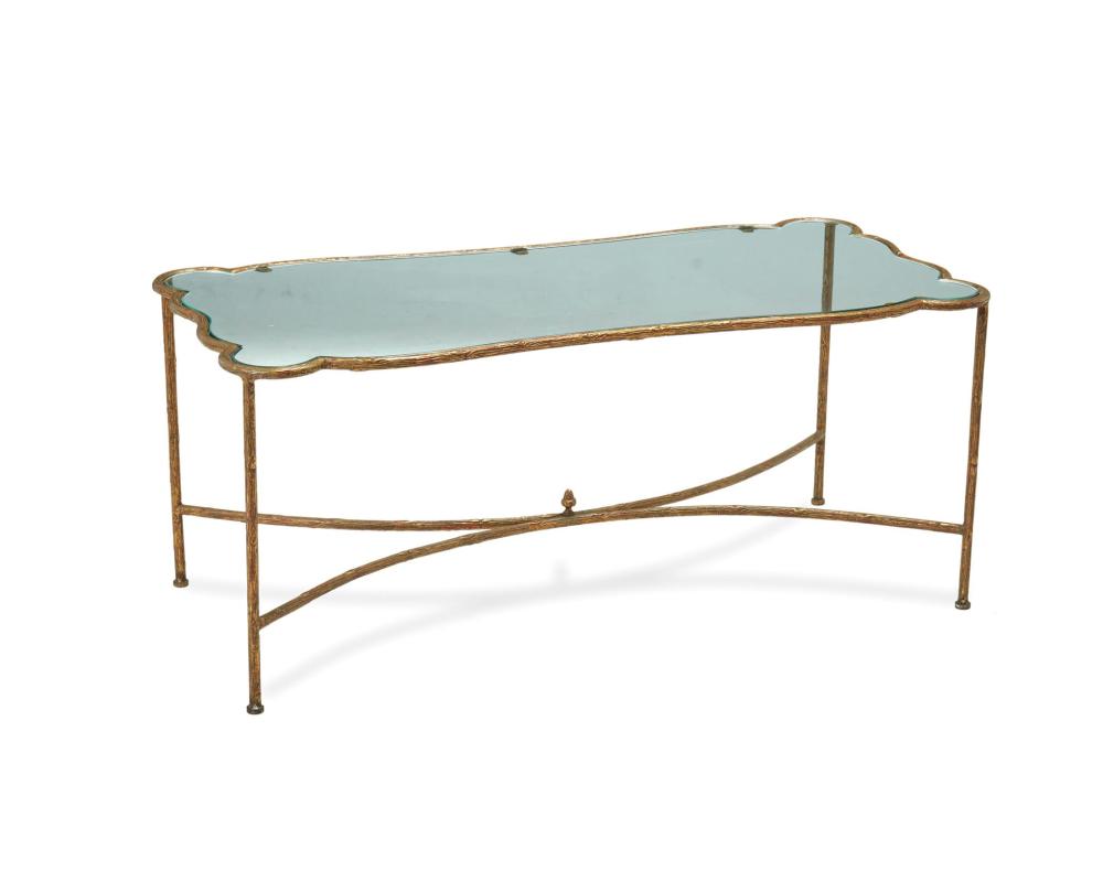 A GILT-BRONZE COCKTAIL TABLEA