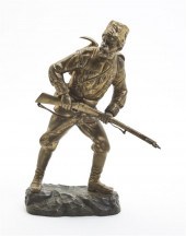 A Gilt Bronze Figure of a Coss