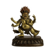 A GILT BRONZE FIGURE OF BUDDHA