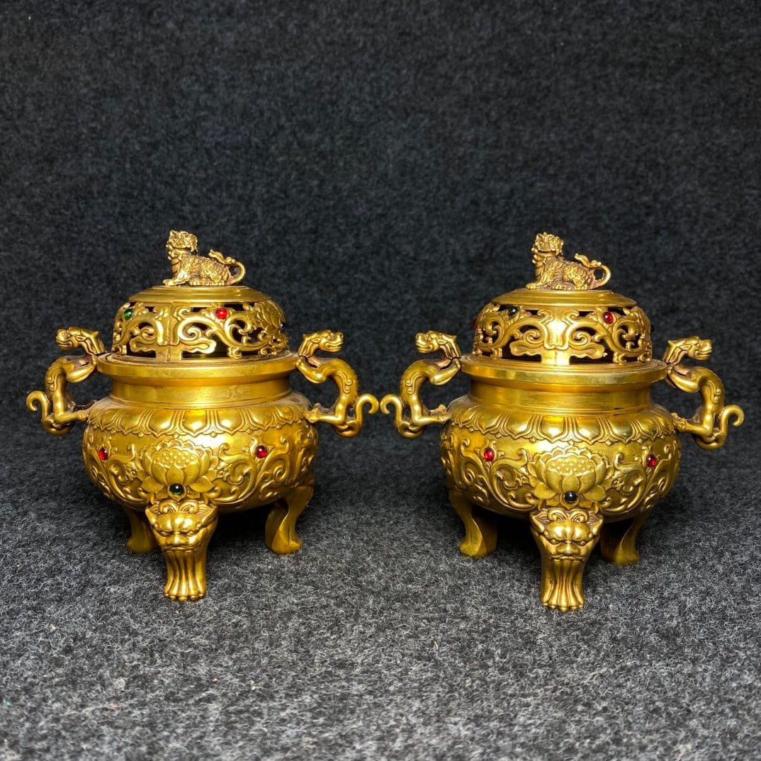 A GILT BRONZE 'FRAGRANT REED'
