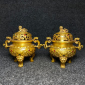 A GILT BRONZE 'FRAGRANT REED'