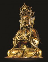 *A Gilt Bronze Model of Avalok