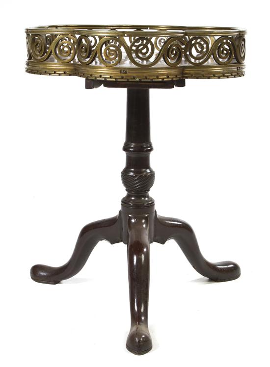 A Gilt Bronze Mounted Tilt Top