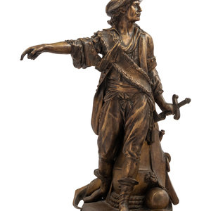 A Gilt Bronze Statue of a Man