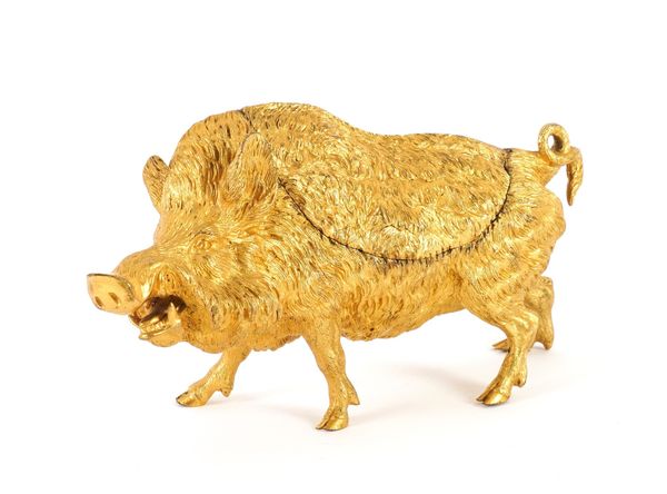 A GILT-BRONZE TABLE BOX OR CASKET