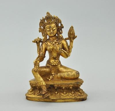 A Gilt Bronze "Tara" Figure of