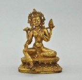 A Gilt Bronze "Tara" Figure of