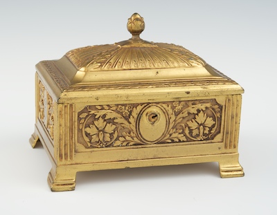 A Gilt Bronze Trinket Box or