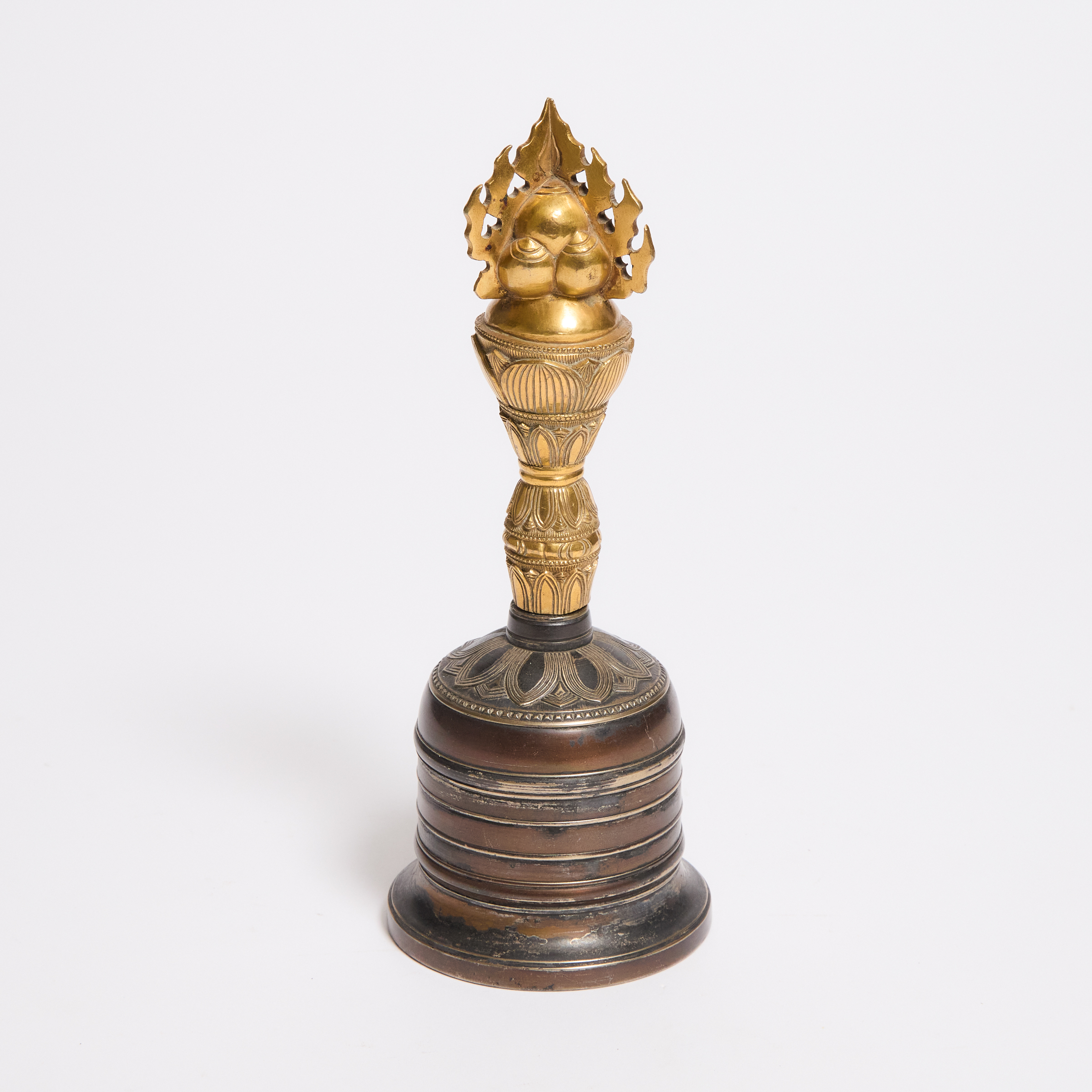 A Gilt Bronze Vajra-Shaped Ritual