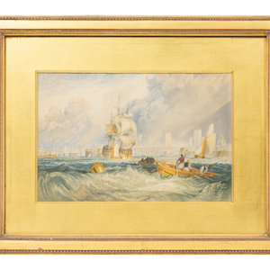 A Gilt Framed Color Lithograph of a