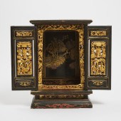A Gilt Lacquered Ancestral Shr