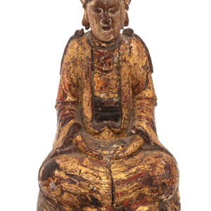 A Gilt Lacquered Wood Figure of