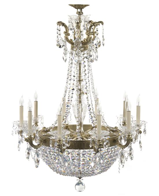 A Gilt Metal and Cut Glass