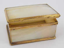 A gilt metal and mother of pearl
