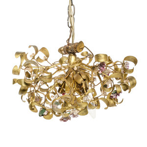 A Gilt Metal and Porcelain