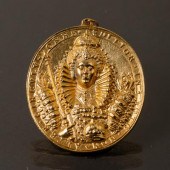 A gilt metal cast copy of the