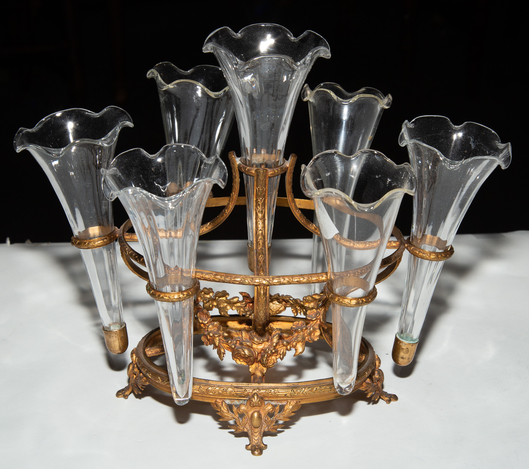 A GILT METAL EPERGNE MARKED