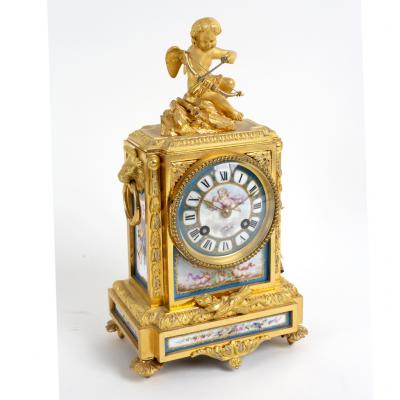 A gilt metal mounted eight-day