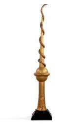 A GILT METAL SPIRE, APOTHECARY