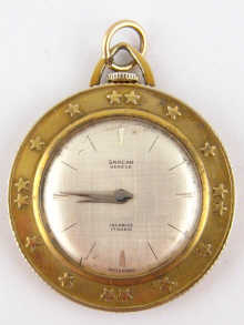 A gilt metal (tests silver) fob