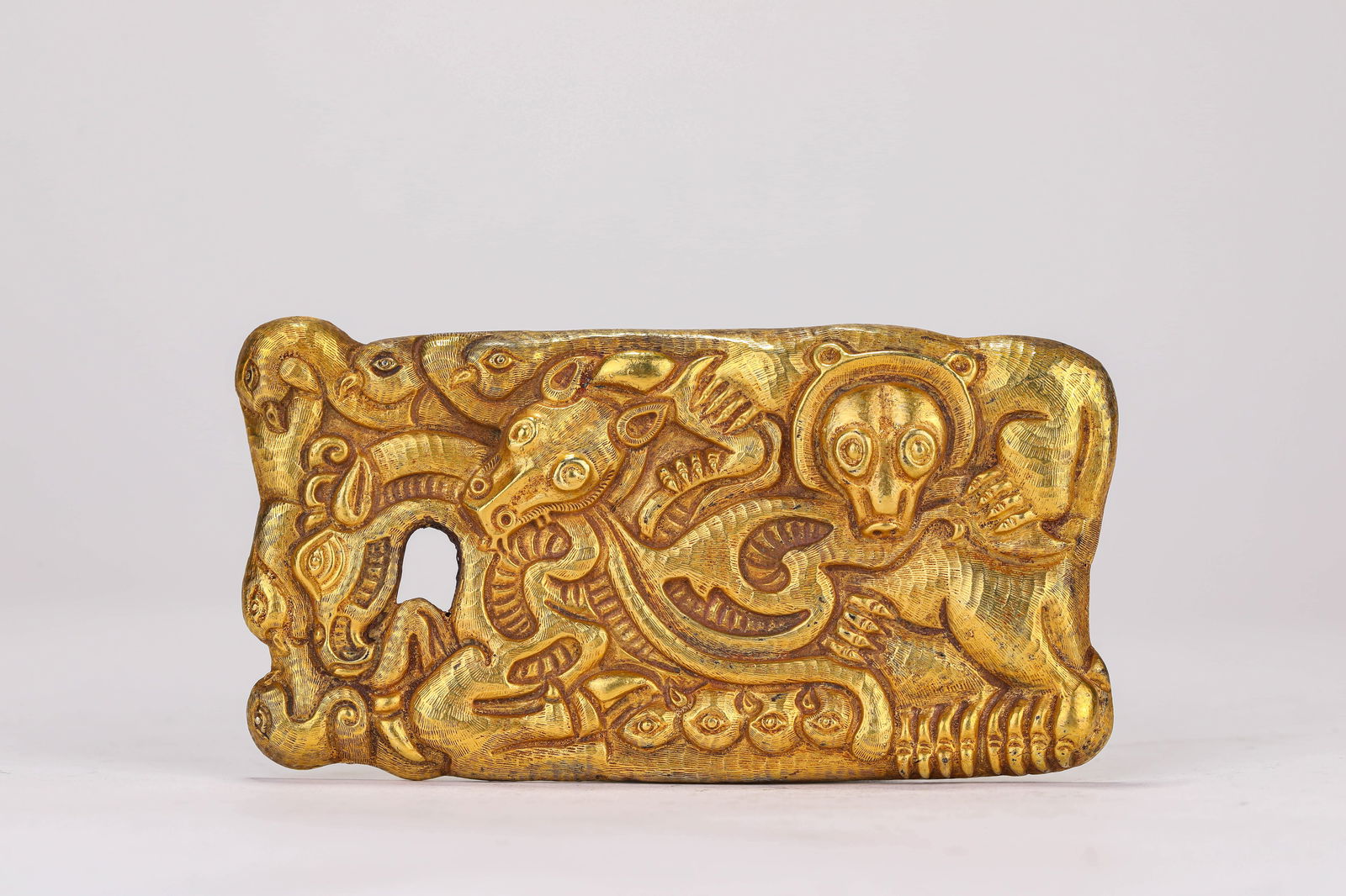 A GILT-SILVER 'AUSPICIOUS BEAST'