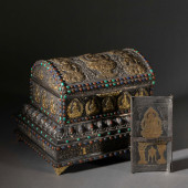 A GILT SILVER BUDDHIST SCRIPTU