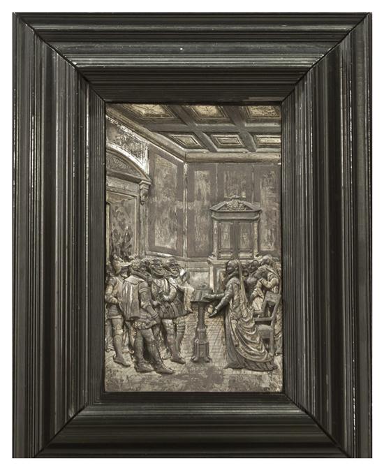 *A Gilt Silver Relief Plaque