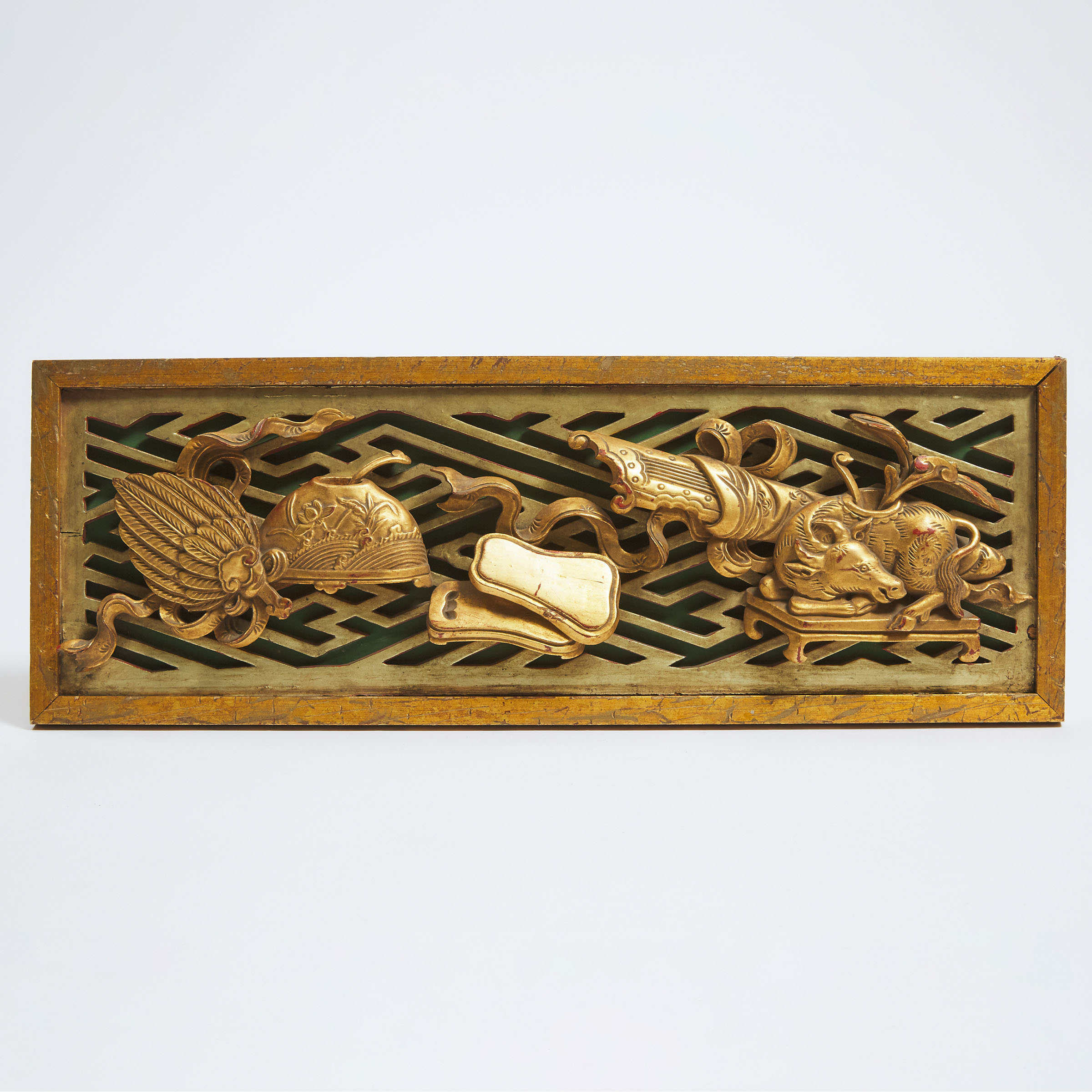 A Gilt Wood Carved 'Antiques'
