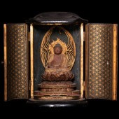 A Gilt Wood Figure of Buddha S