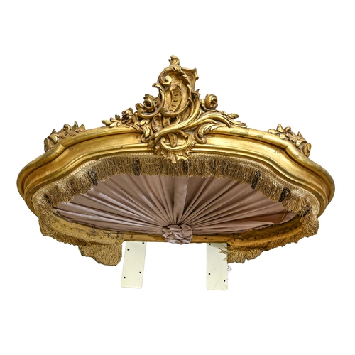 A giltwood bed canopy, 19th / early