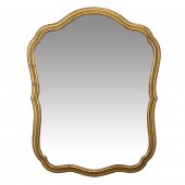 A GILTWOOD SHIELD FORM LOOKING