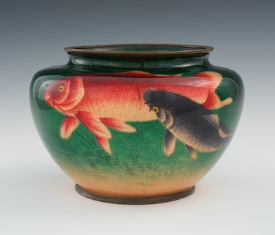 A Ginbari Carp Bowl 20th Century