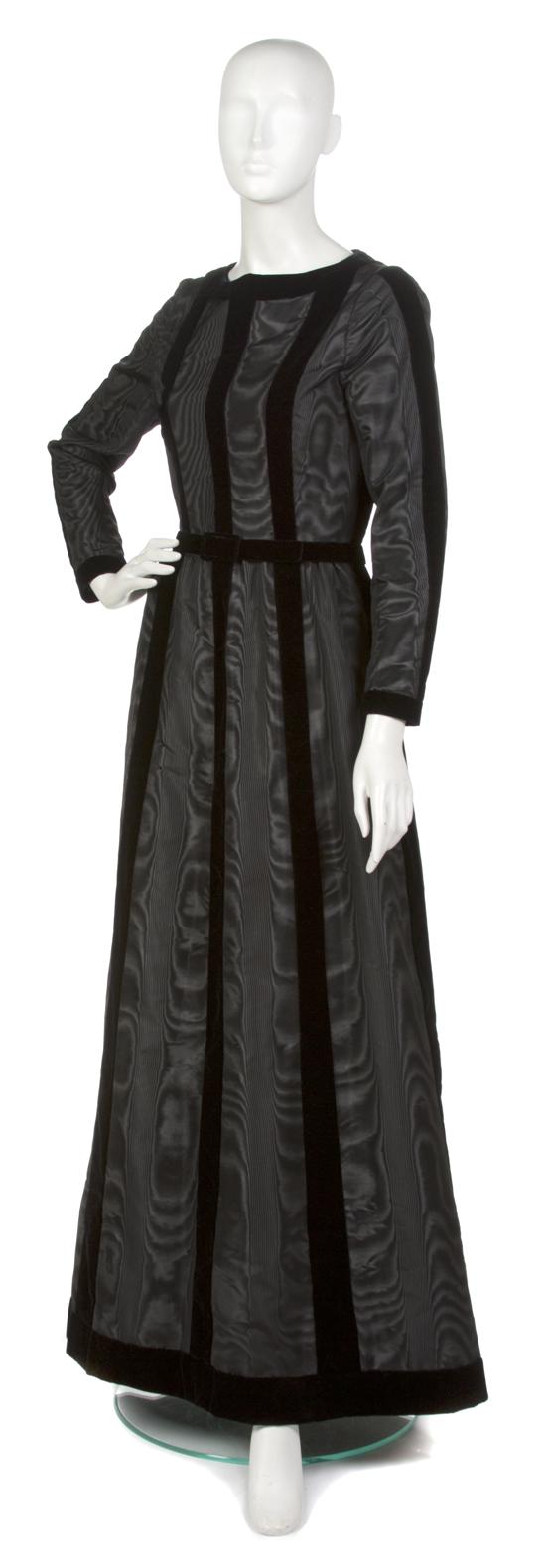 A Givenchy Couture Black Silk
