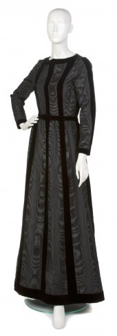 A Givenchy Couture Black Silk