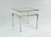 A Glass, Acrylic and Chrome Di